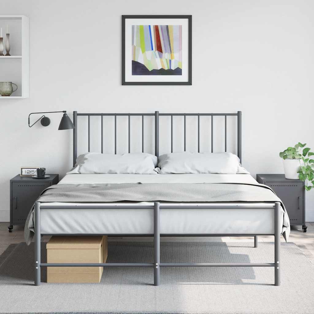 Tables de chevet 2 pcs anthracite 36x39x43,5 cm acier - XIOS