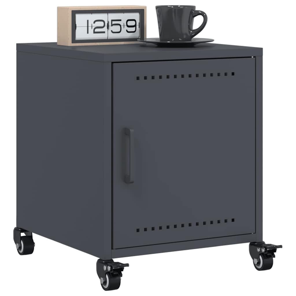 Tables de chevet 2 pcs anthracite 36x39x43,5 cm acier - XIOS