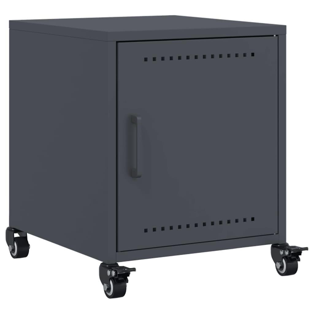 Tables de chevet 2 pcs anthracite 36x39x43,5 cm acier - XIOS