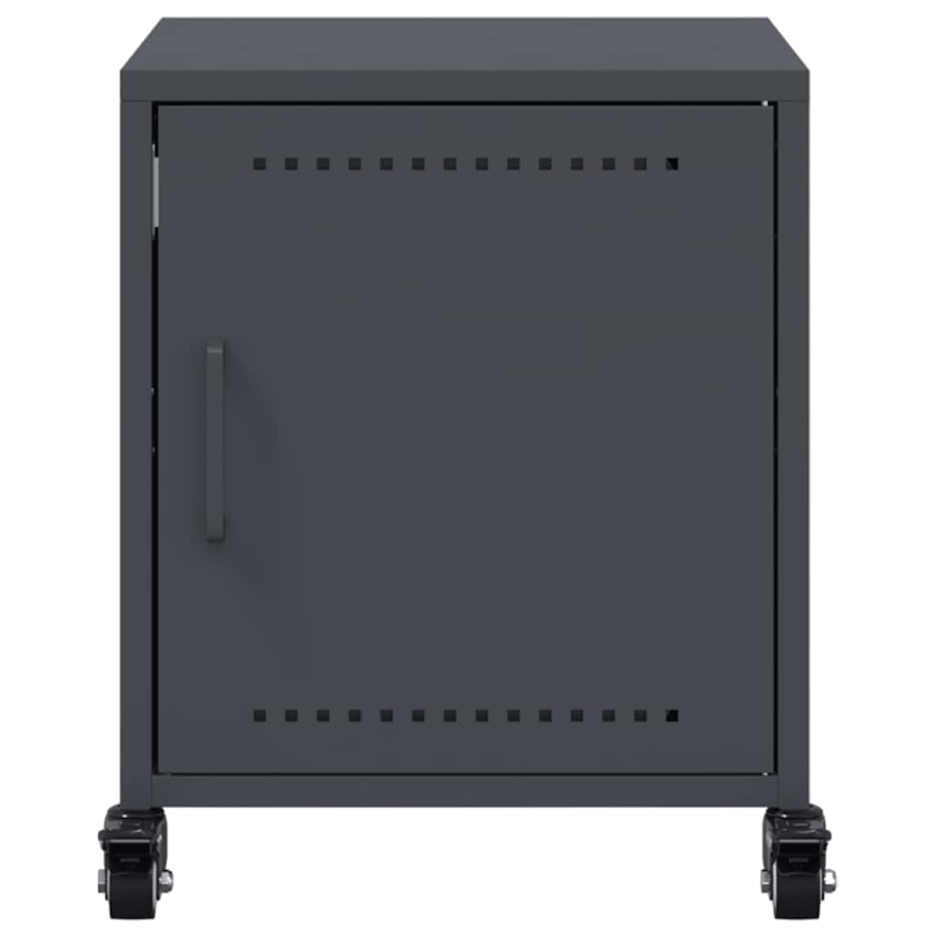 Tables de chevet 2 pcs anthracite 36x39x43,5 cm acier - XIOS