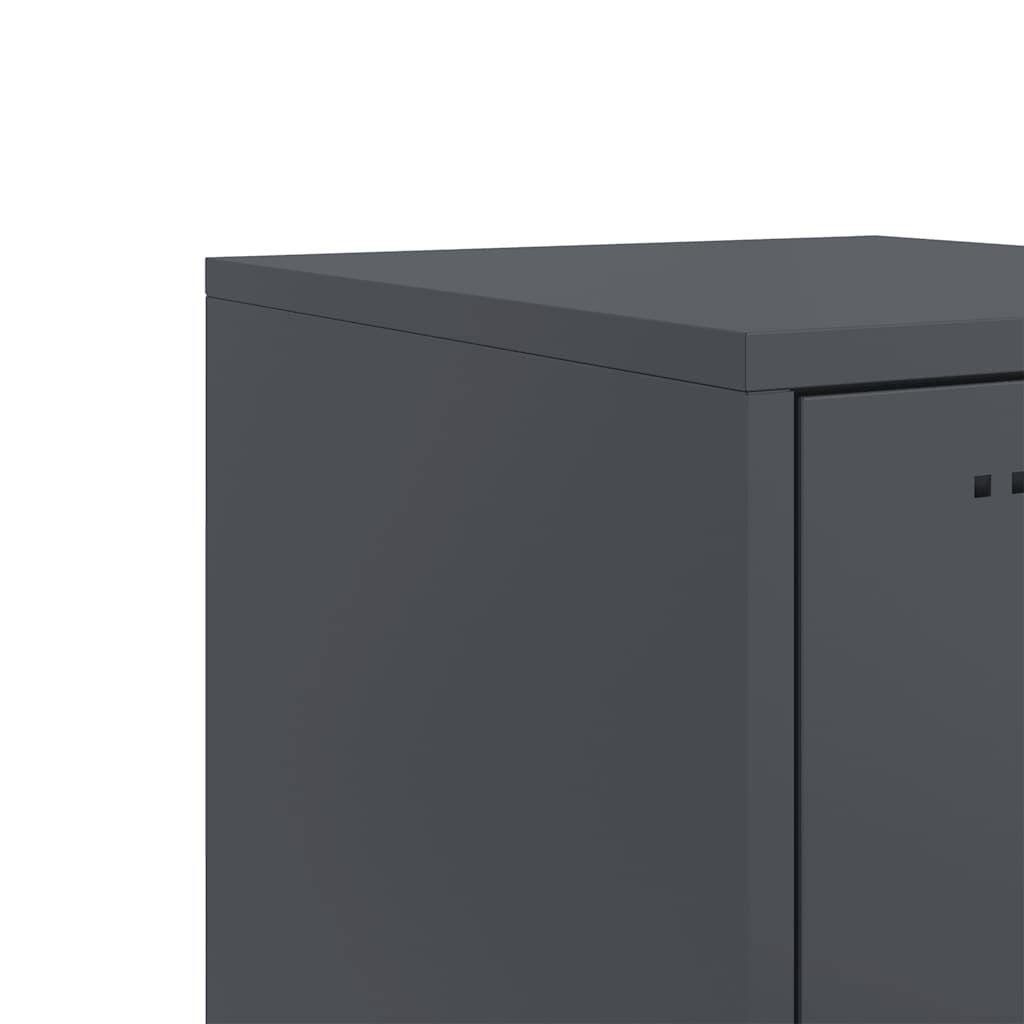 Tables de chevet 2 pcs anthracite 36x39x43,5 cm acier - XIOS