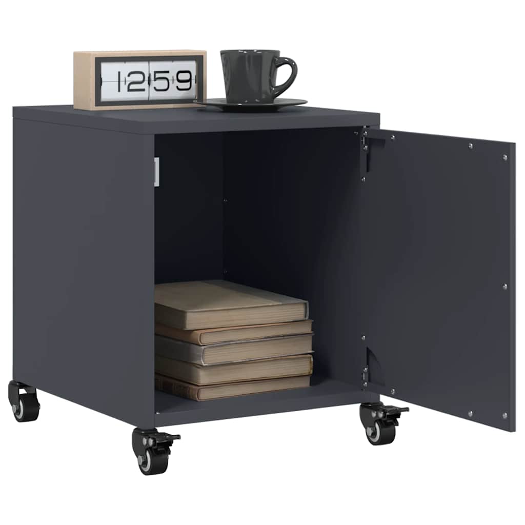 Tables de chevet 2 pcs anthracite 36x39x43,5 cm acier - XIOS