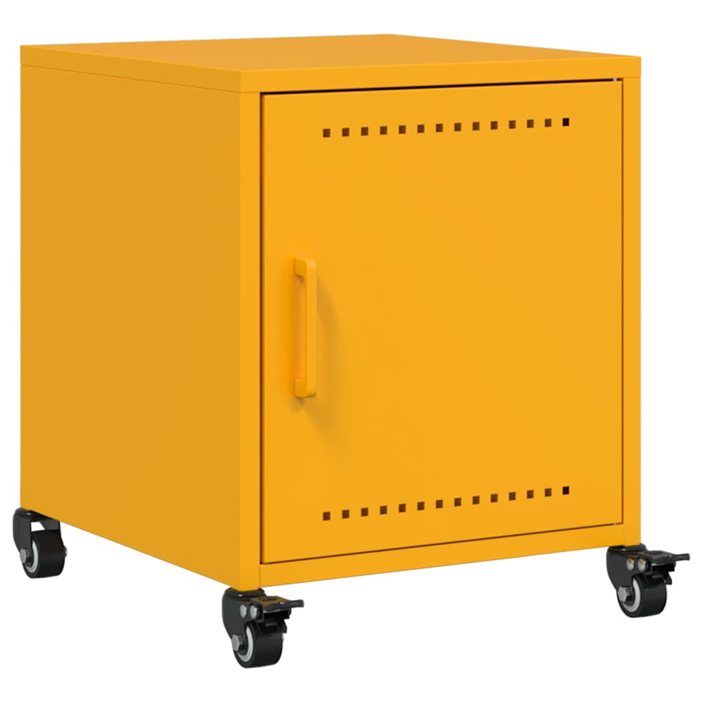 Tables de chevet 2 pcs jaune moutarde 36x39x43,5 cm acier - XIOS