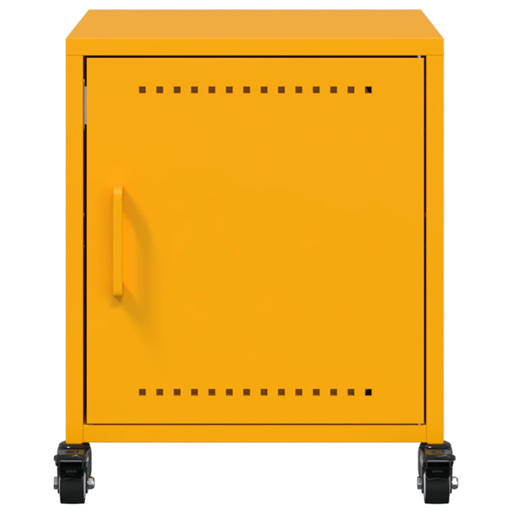 Tables de chevet 2 pcs jaune moutarde 36x39x43,5 cm acier - XIOS