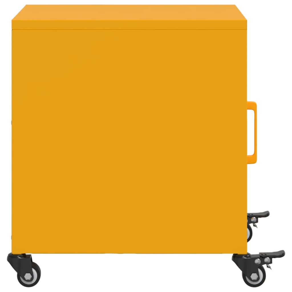 Tables de chevet 2 pcs jaune moutarde 36x39x43,5 cm acier - XIOS