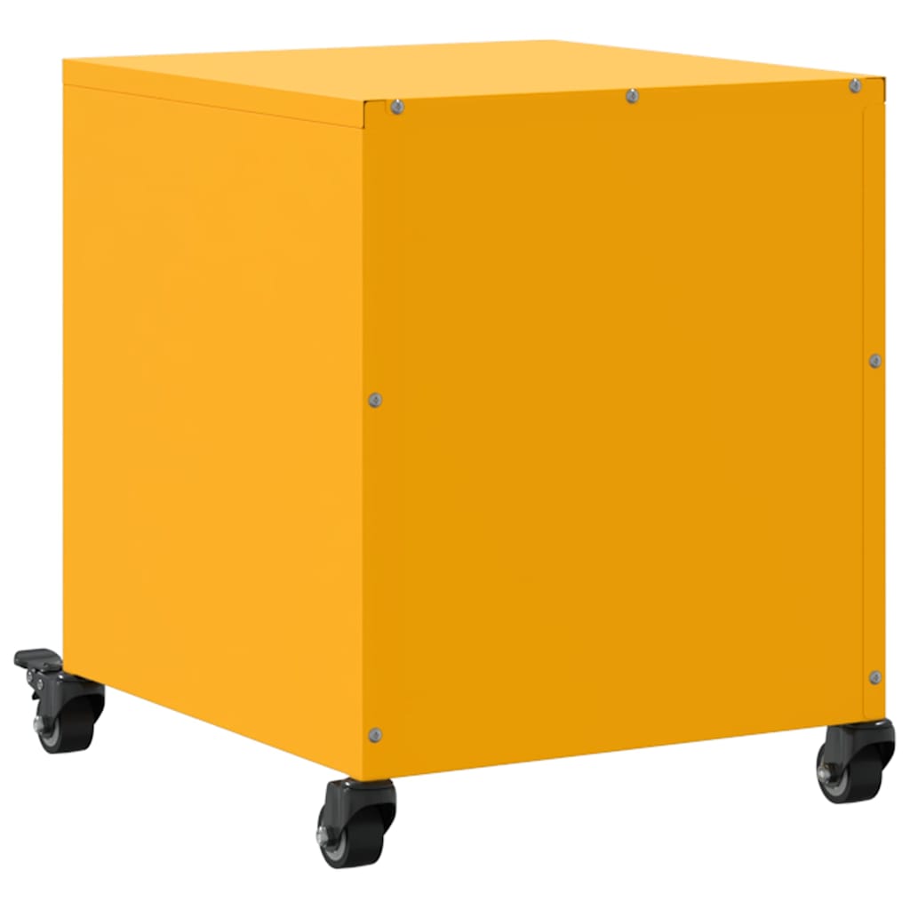 Tables de chevet 2 pcs jaune moutarde 36x39x43,5 cm acier - XIOS