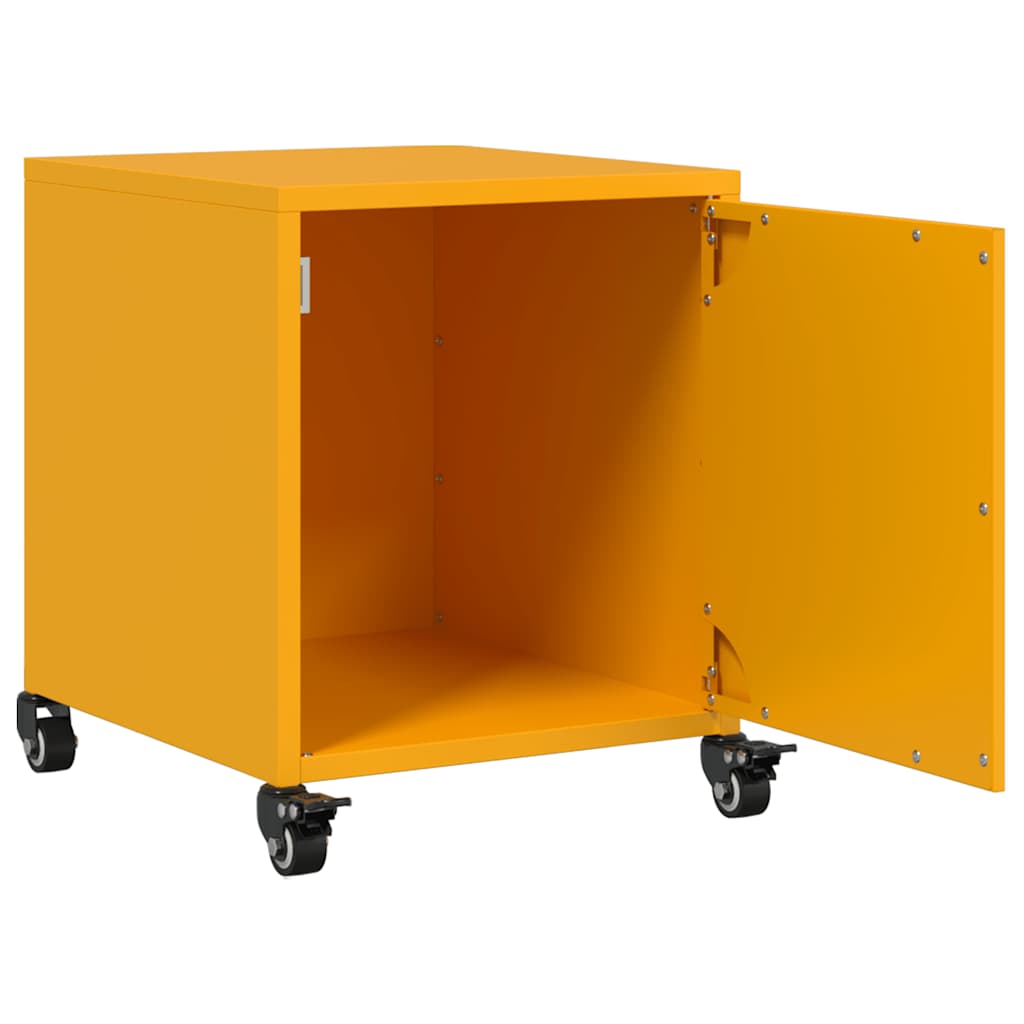 Tables de chevet 2 pcs jaune moutarde 36x39x43,5 cm acier - XIOS