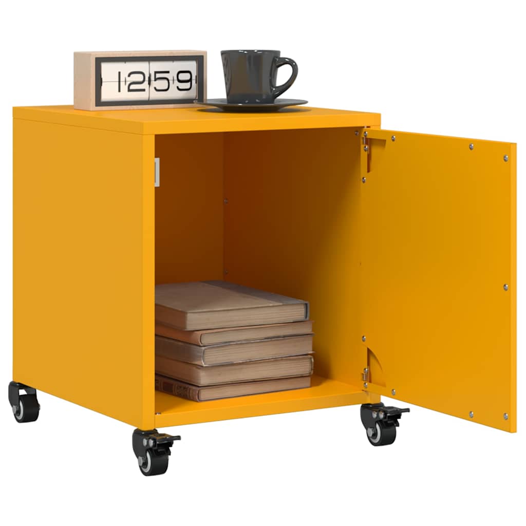 Tables de chevet 2 pcs jaune moutarde 36x39x43,5 cm acier - XIOS