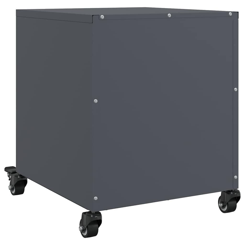 Table de chevet anthracite 36x39x43,5 cm acier - XIOS