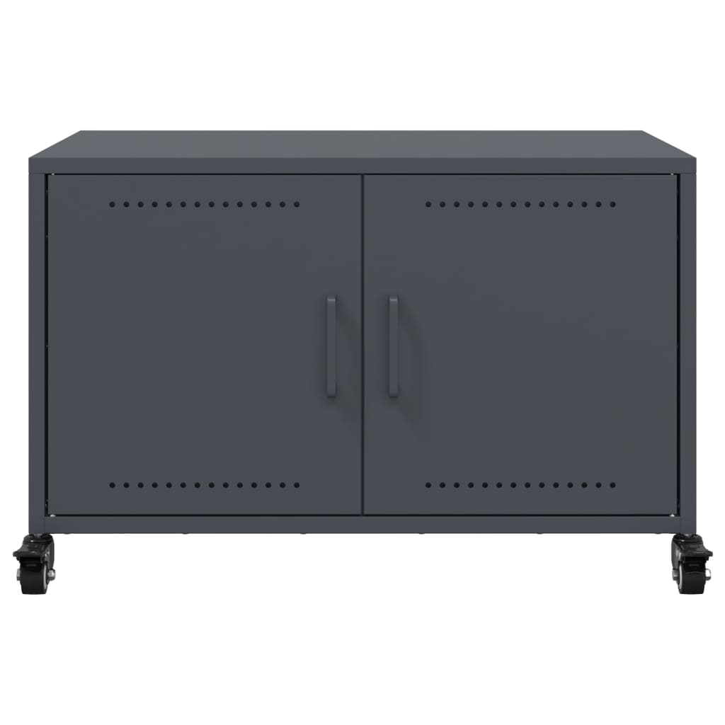 Meuble TV anthracite 68x39x43,5 cm acier - XIOS