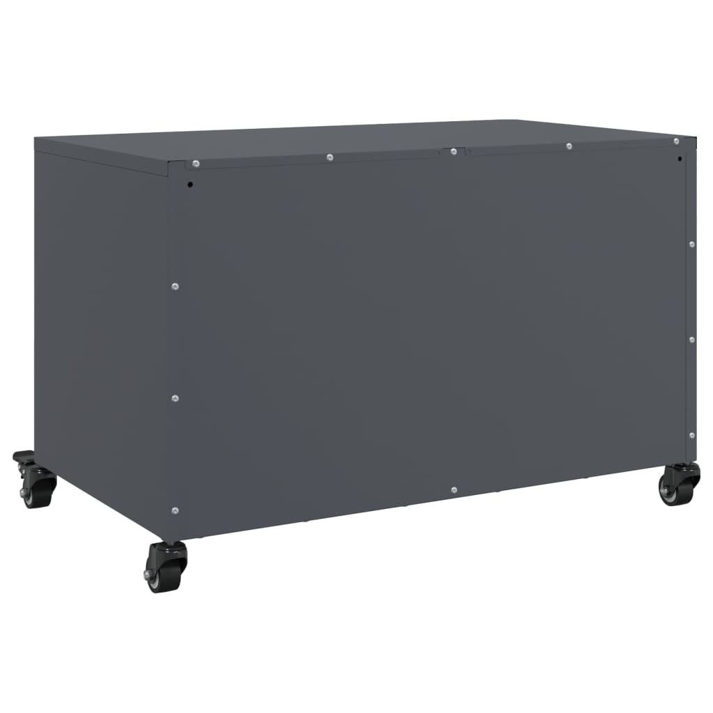 Meuble TV anthracite 68x39x43,5 cm acier - XIOS
