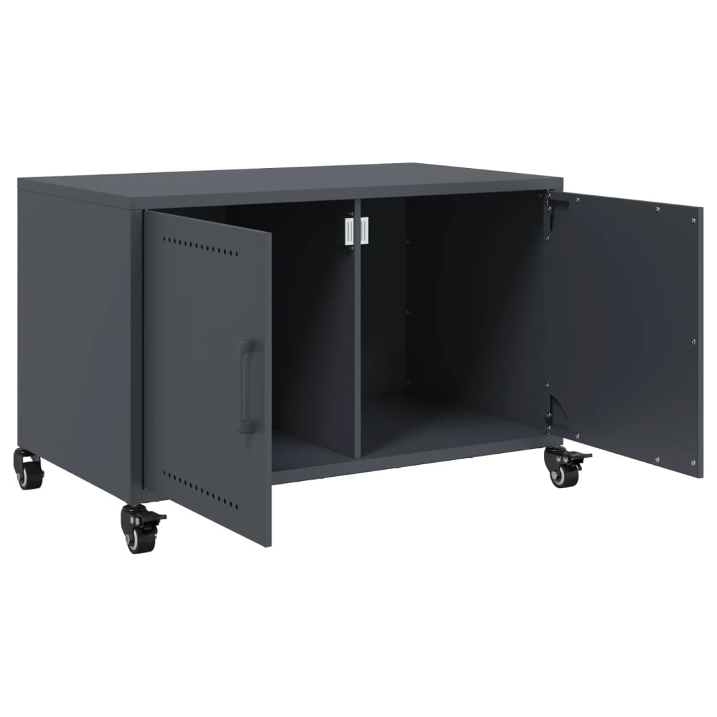 Meuble TV anthracite 68x39x43,5 cm acier - XIOS