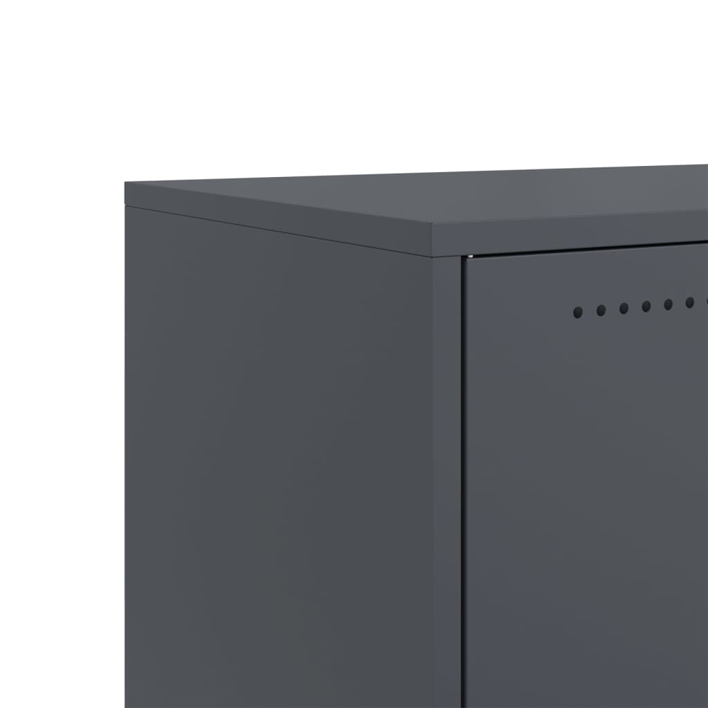 Meuble TV anthracite 68x39x43,5 cm acier - XIOS