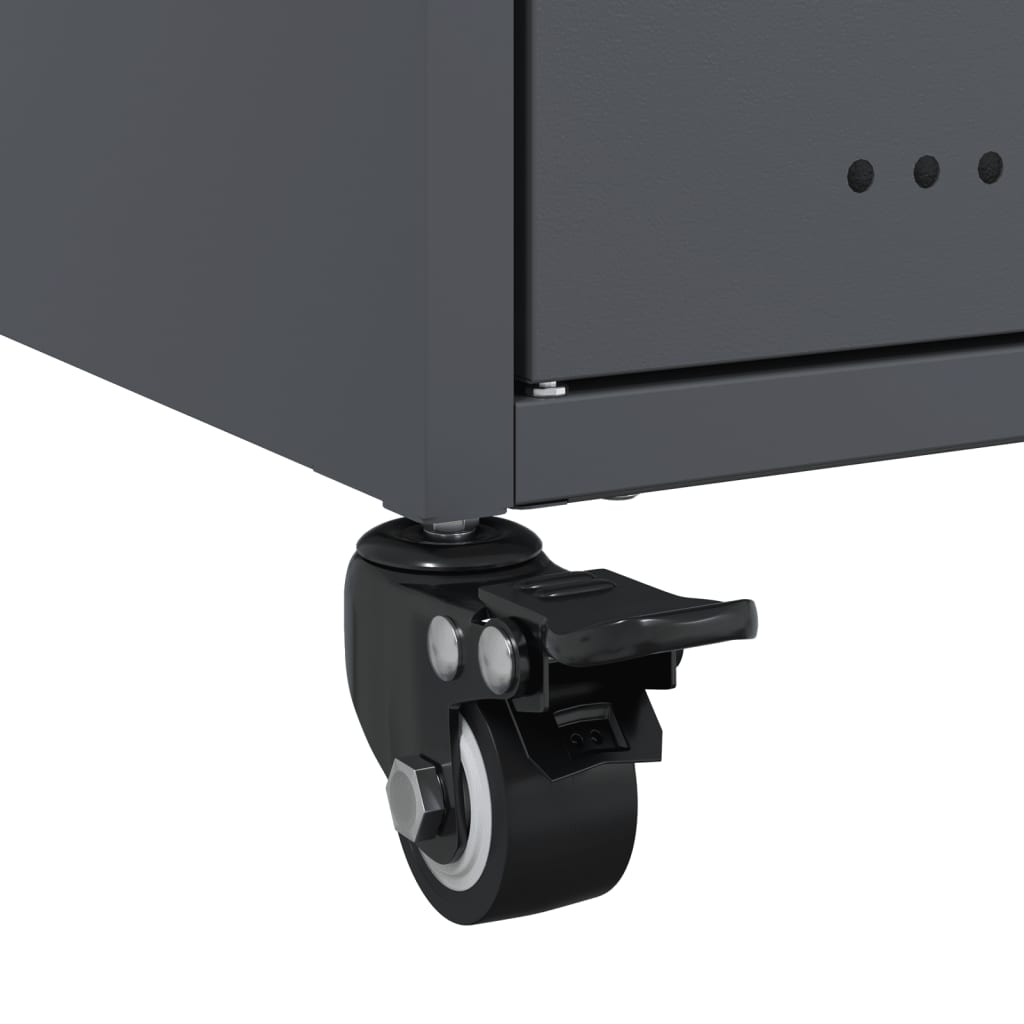 Meuble TV anthracite 68x39x43,5 cm acier - XIOS