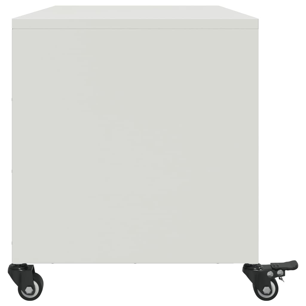 Meuble TV blanc 68x39x43,5 cm acier laminé à froid - XIOS