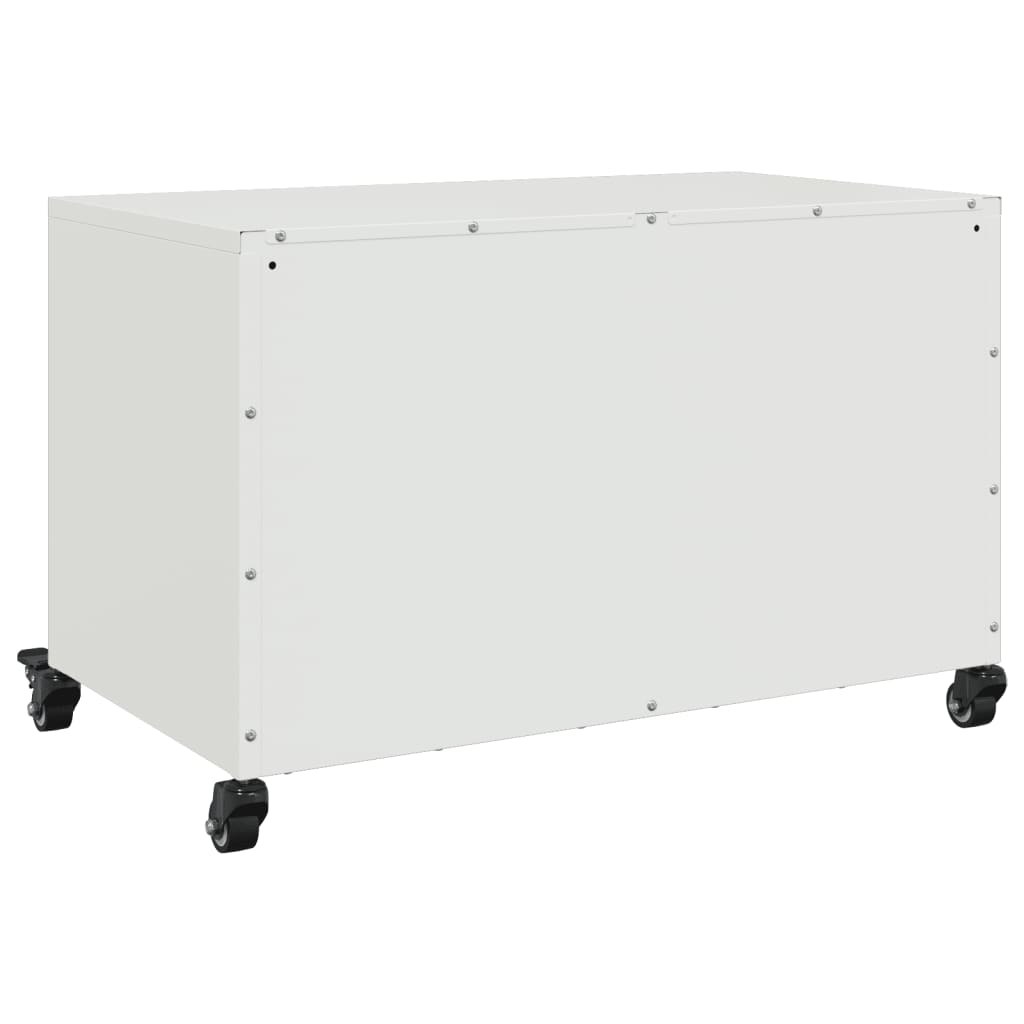 Meuble TV blanc 68x39x43,5 cm acier laminé à froid - XIOS