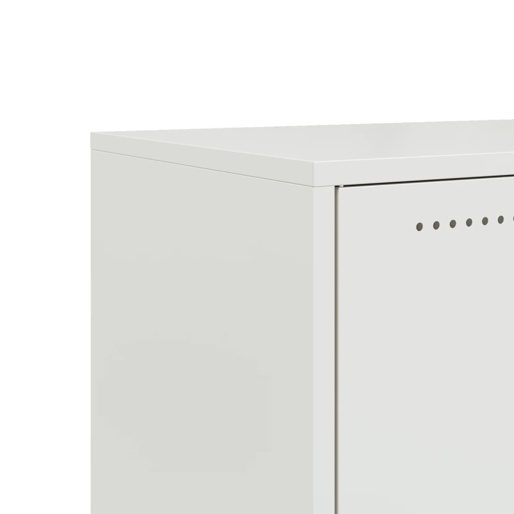 Meuble TV blanc 68x39x43,5 cm acier laminé à froid - XIOS