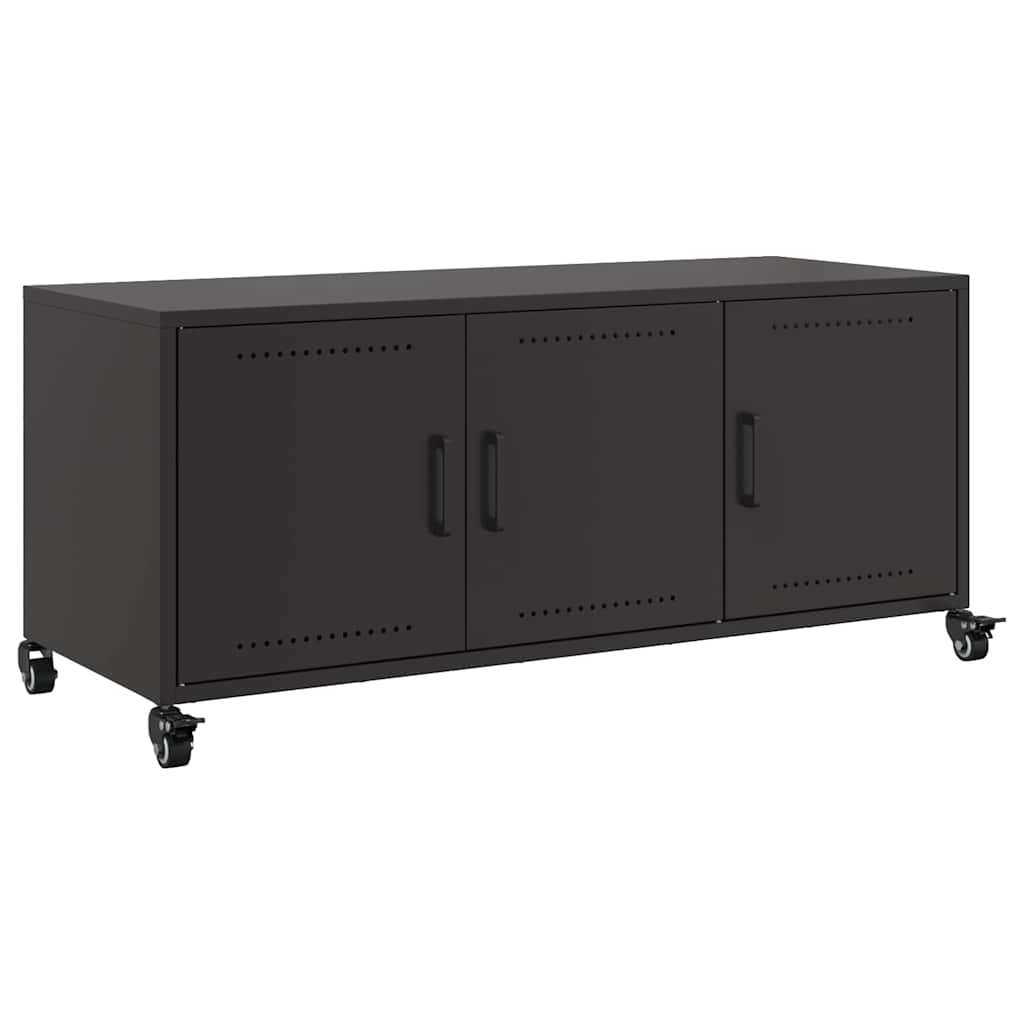 Meuble TV noir 100,5x39x43,5 cm acier - XIOS