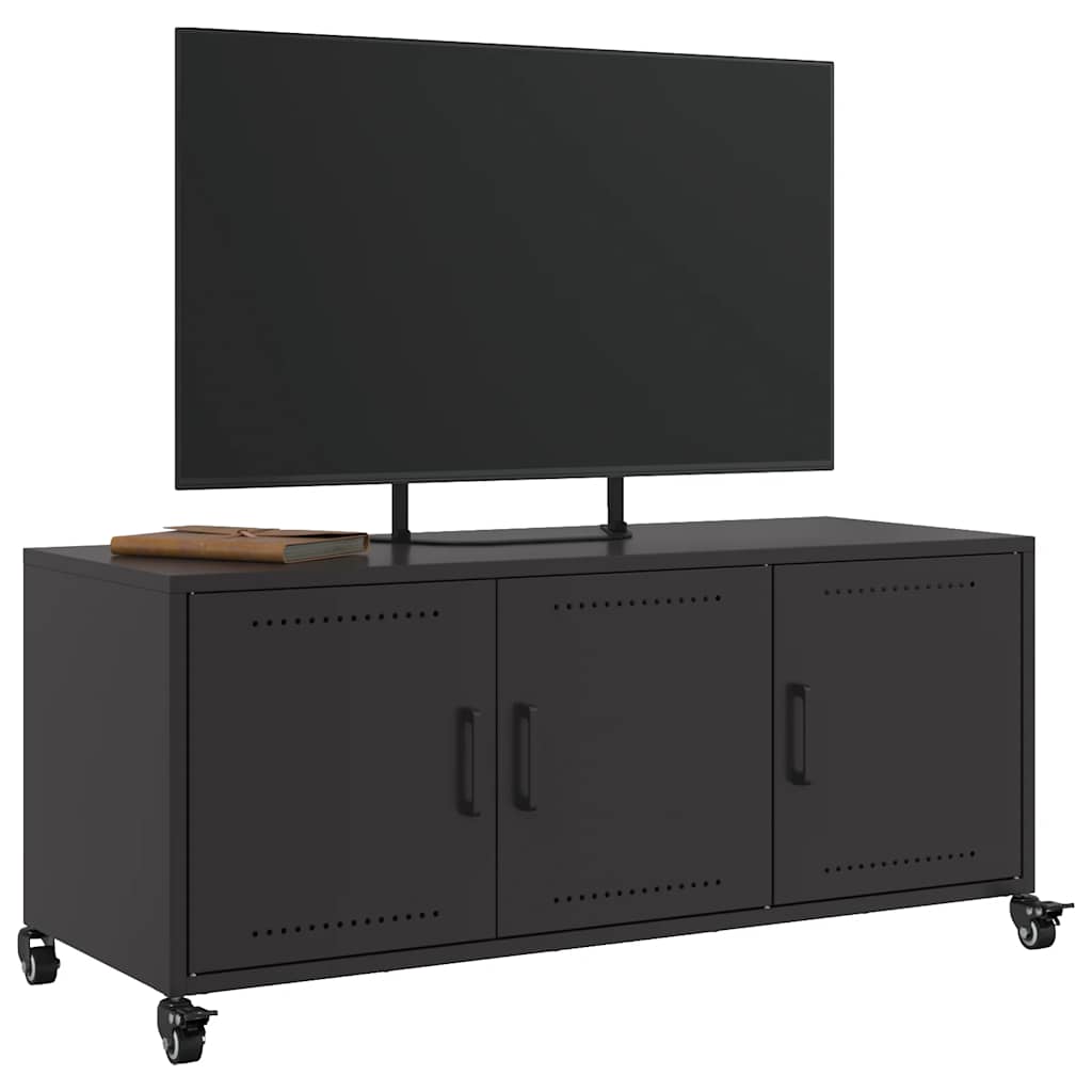Meuble TV noir 100,5x39x43,5 cm acier - XIOS