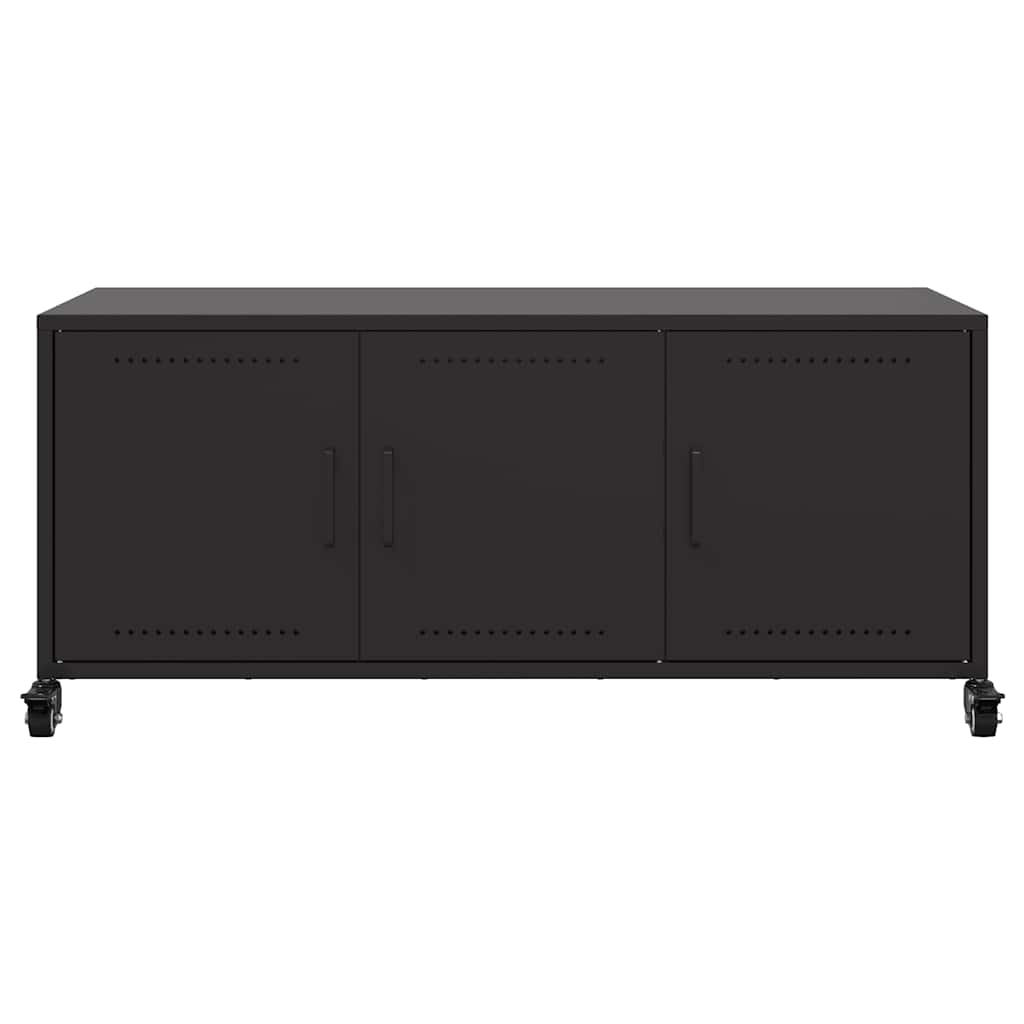 Meuble TV noir 100,5x39x43,5 cm acier - XIOS