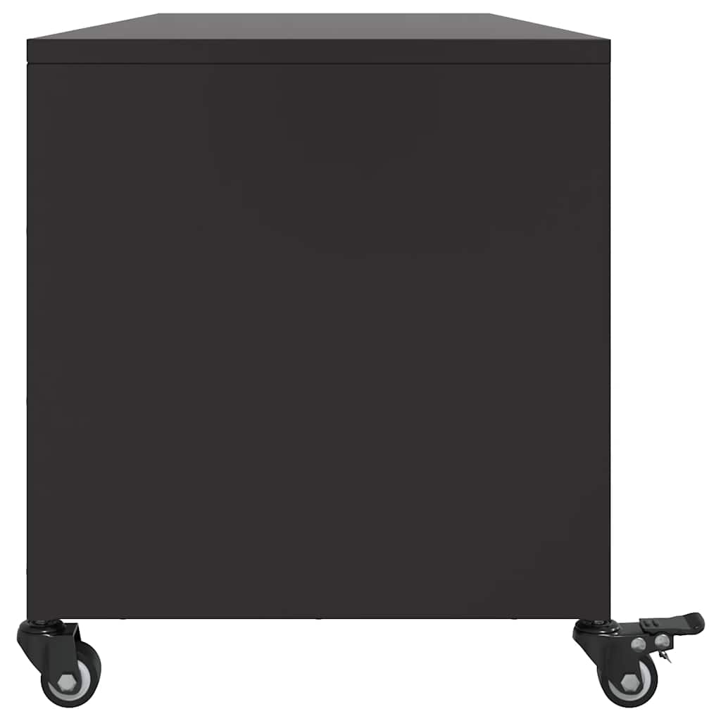 Meuble TV noir 100,5x39x43,5 cm acier - XIOS