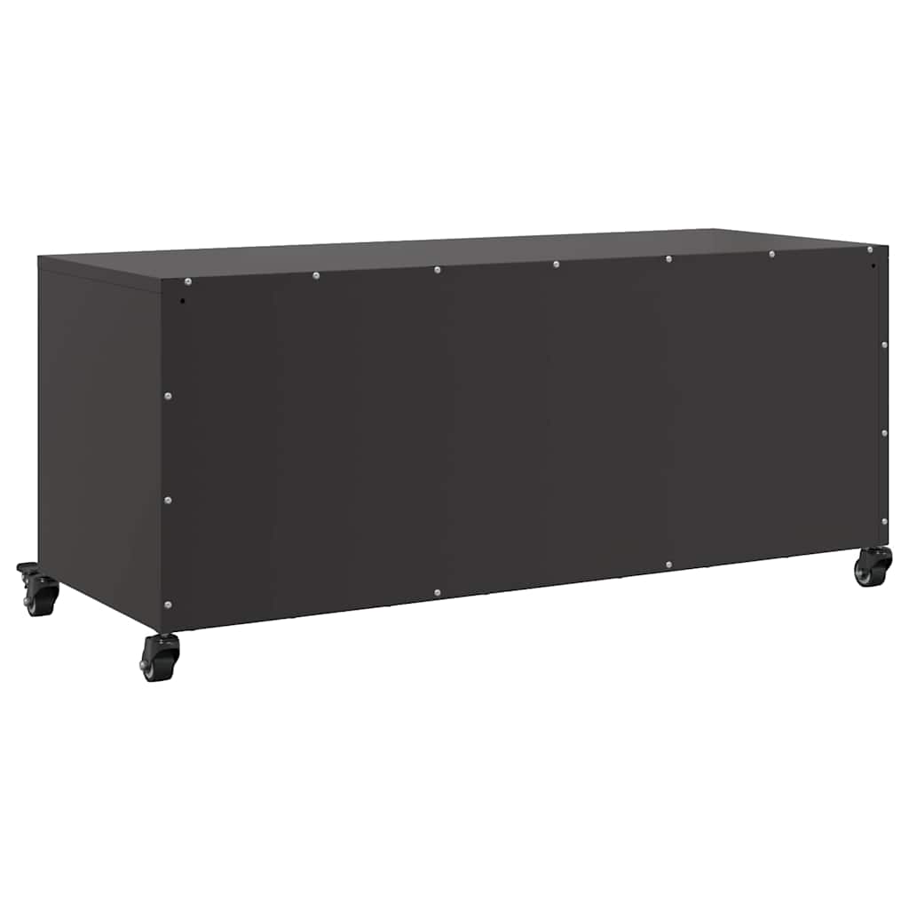 Meuble TV noir 100,5x39x43,5 cm acier - XIOS
