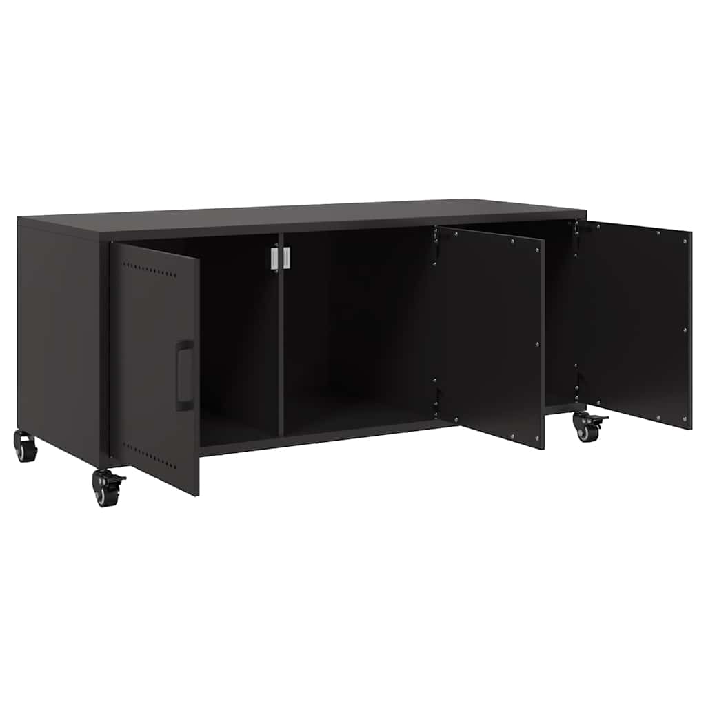 Meuble TV noir 100,5x39x43,5 cm acier - XIOS