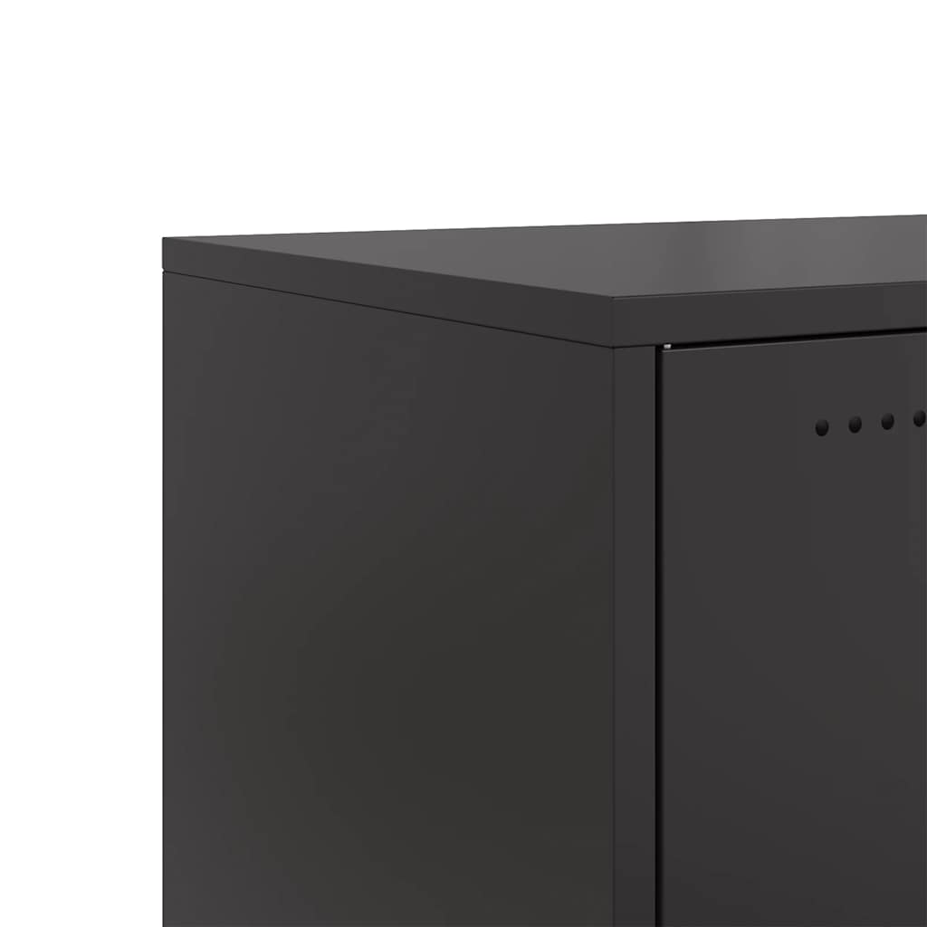 Meuble TV noir 100,5x39x43,5 cm acier - XIOS