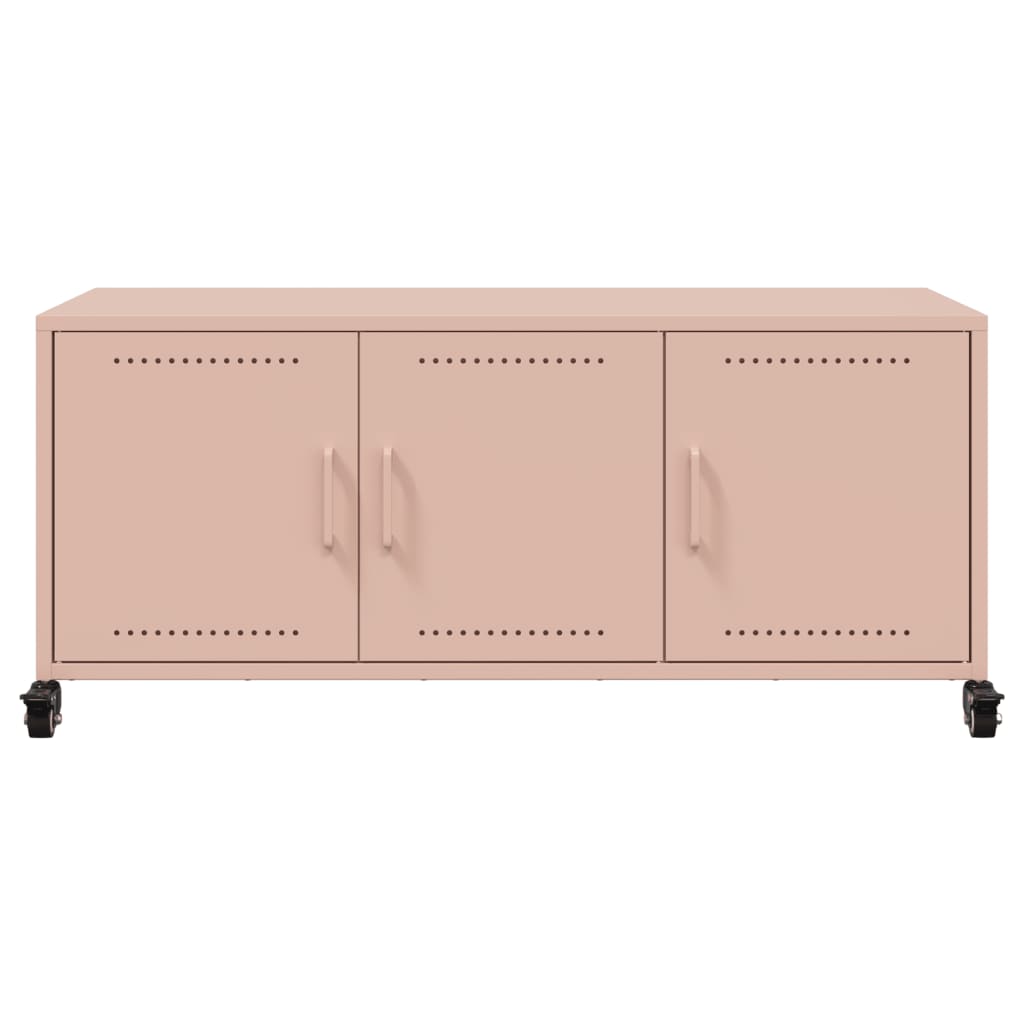 Meuble TV rose 100,5x39x43,5 cm acier - XIOS