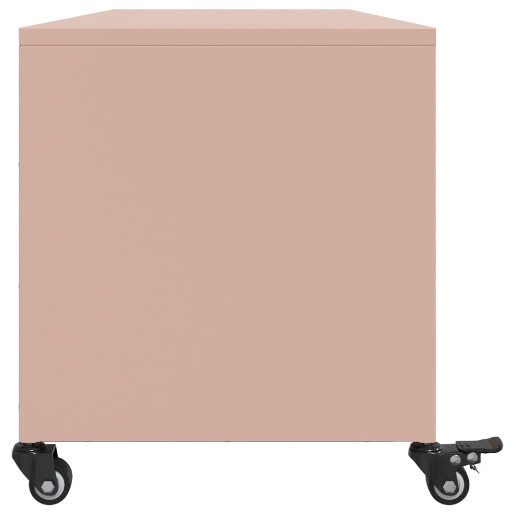 Meuble TV rose 100,5x39x43,5 cm acier - XIOS