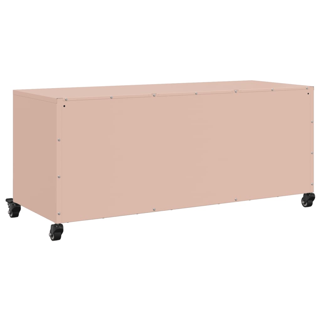 Meuble TV rose 100,5x39x43,5 cm acier - XIOS