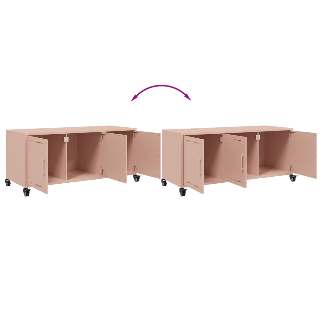 Meuble TV rose 100,5x39x43,5 cm acier - XIOS