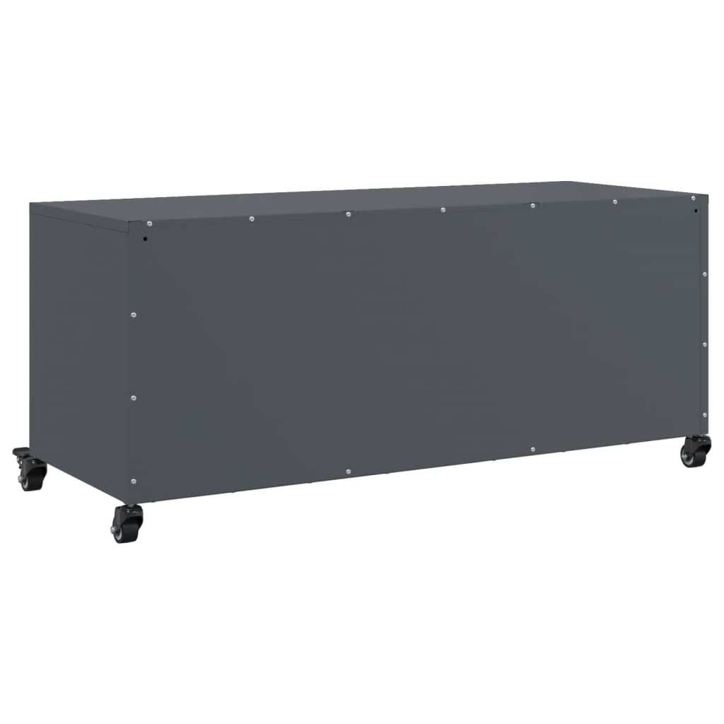 Meuble TV anthracite 100,5x39x43,5 cm acier - XIOS