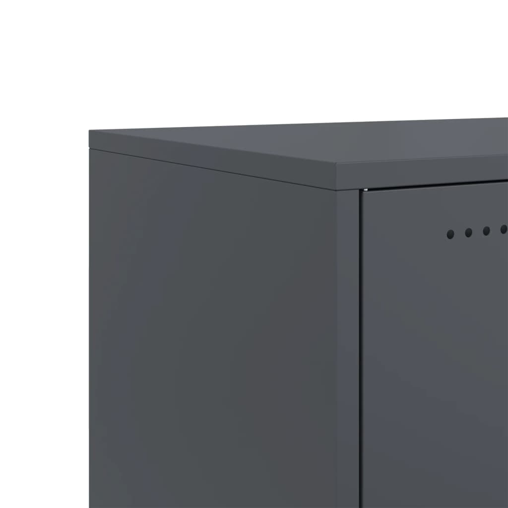 Meuble TV anthracite 100,5x39x43,5 cm acier - XIOS