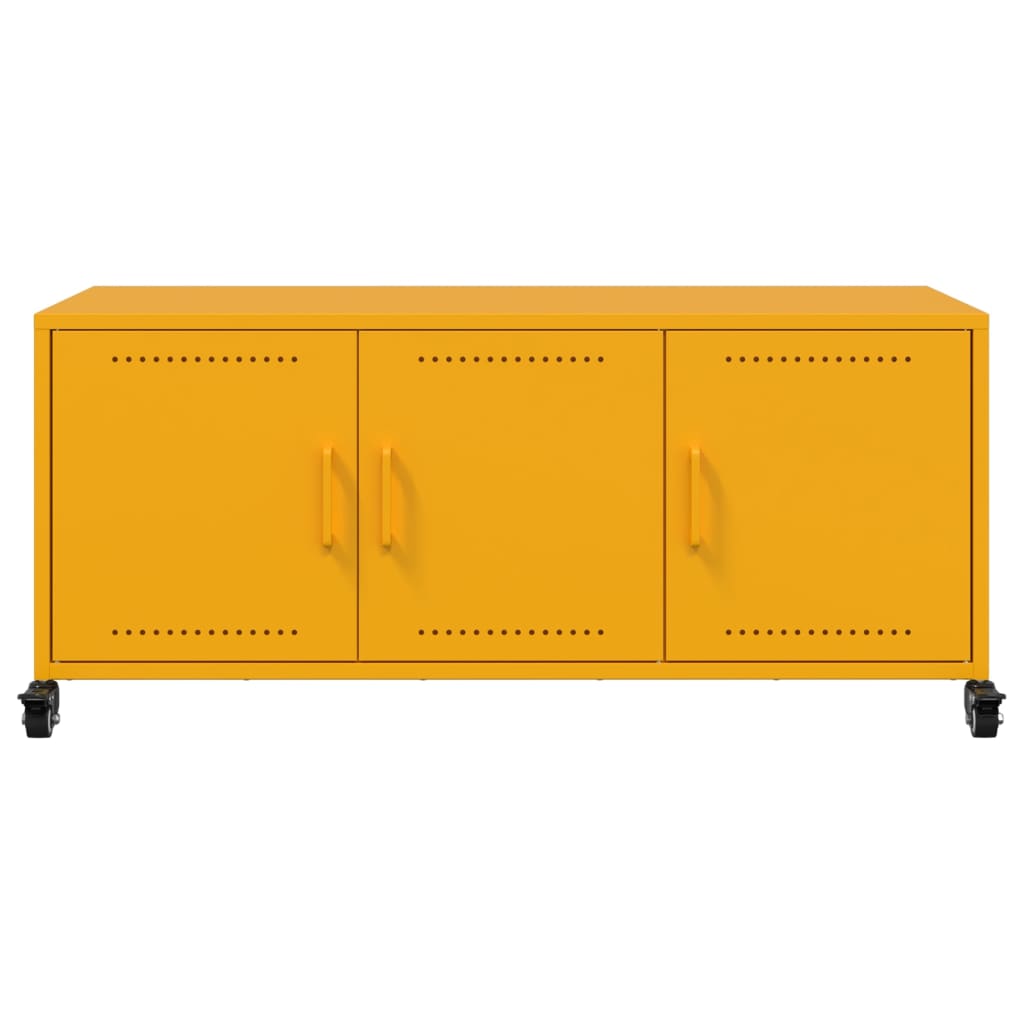 Meuble TV jaune moutarde 100,5x39x43,5 cm acier - XIOS