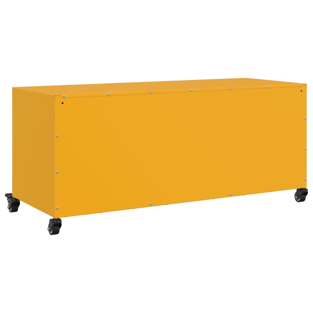 Meuble TV jaune moutarde 100,5x39x43,5 cm acier - XIOS