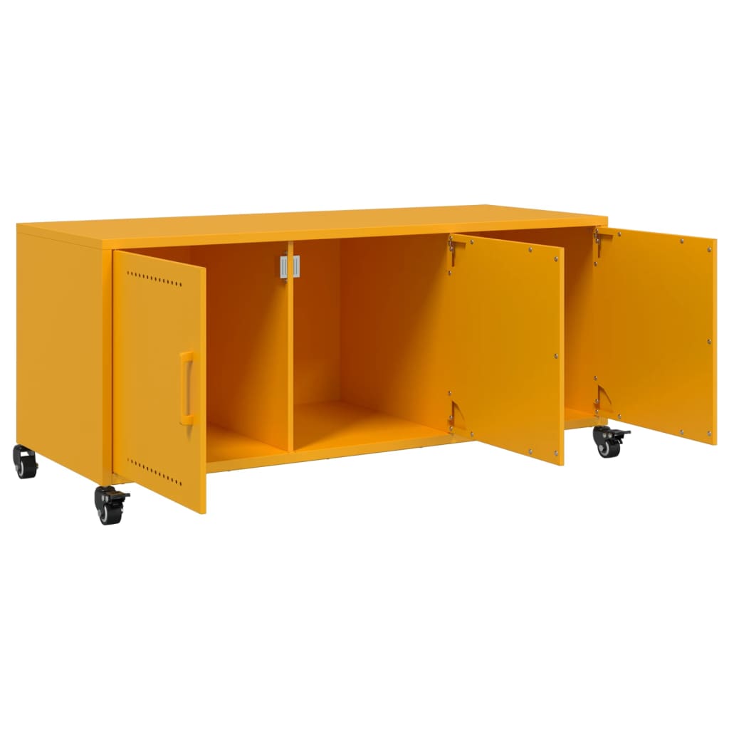 Meuble TV jaune moutarde 100,5x39x43,5 cm acier - XIOS