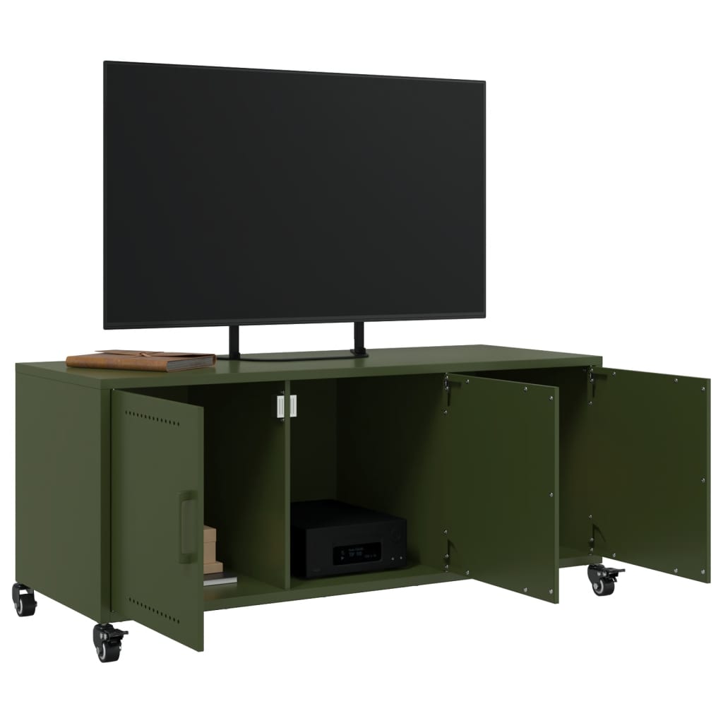 Meuble TV vert olive 100,5x39x43,5 cm acier - XIOS
