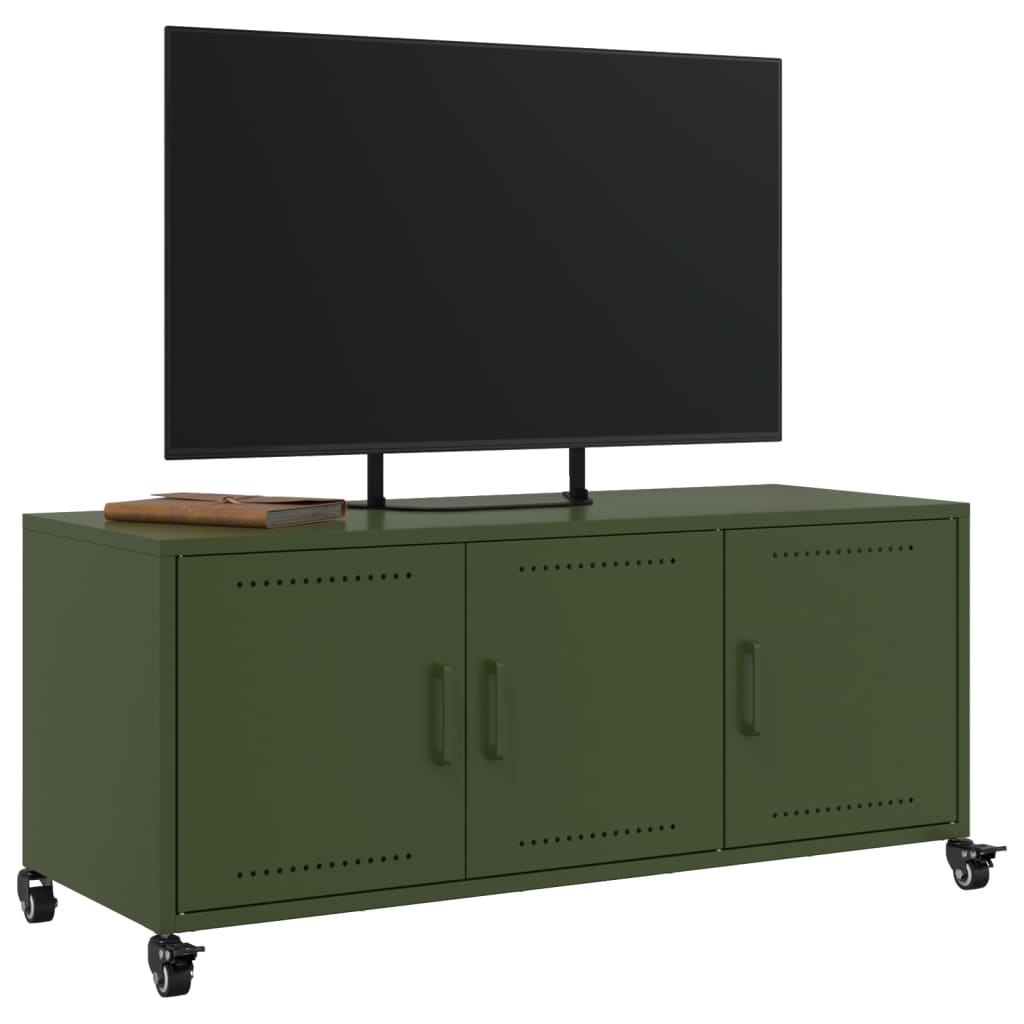 Meuble TV vert olive 100,5x39x43,5 cm acier - XIOS