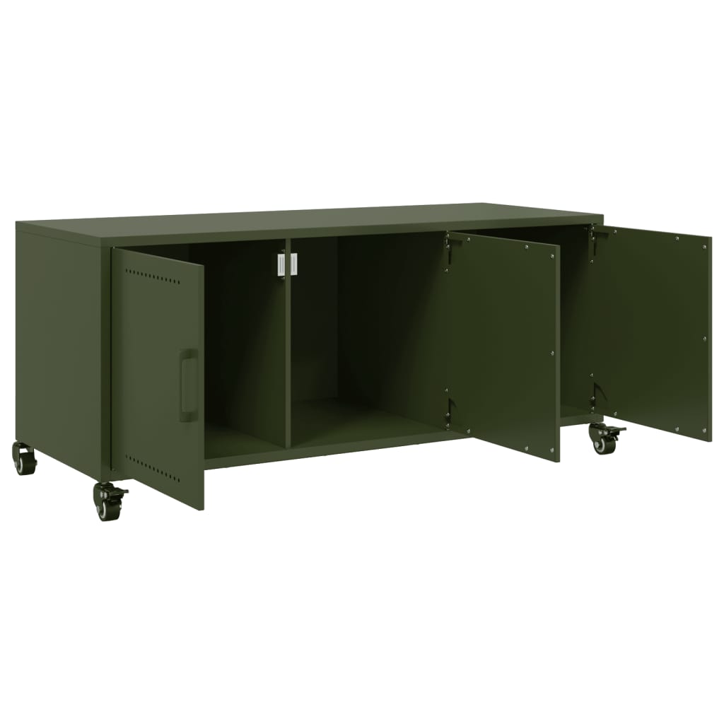 Meuble TV vert olive 100,5x39x43,5 cm acier - XIOS
