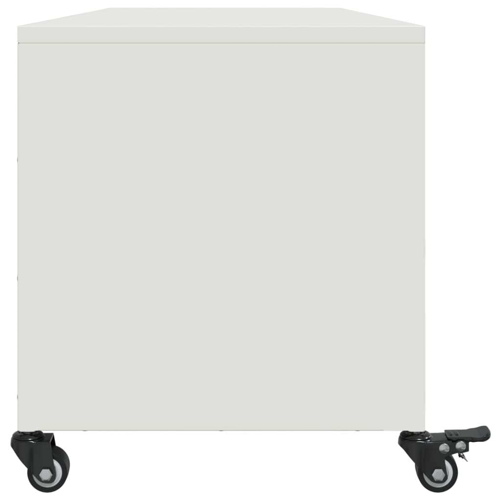Meuble TV blanc 100,5x39x43,5 cm acier - XIOS