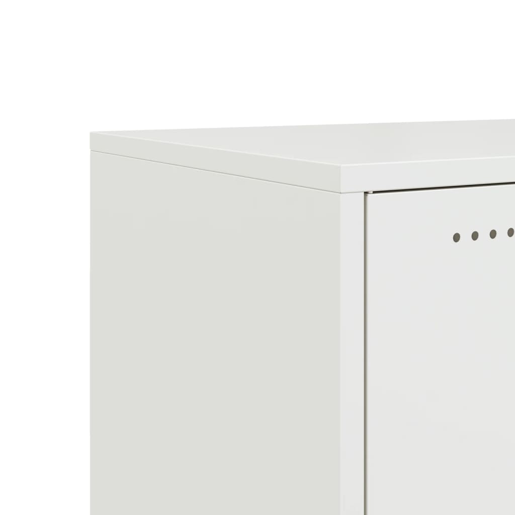 Meuble TV blanc 100,5x39x43,5 cm acier - XIOS