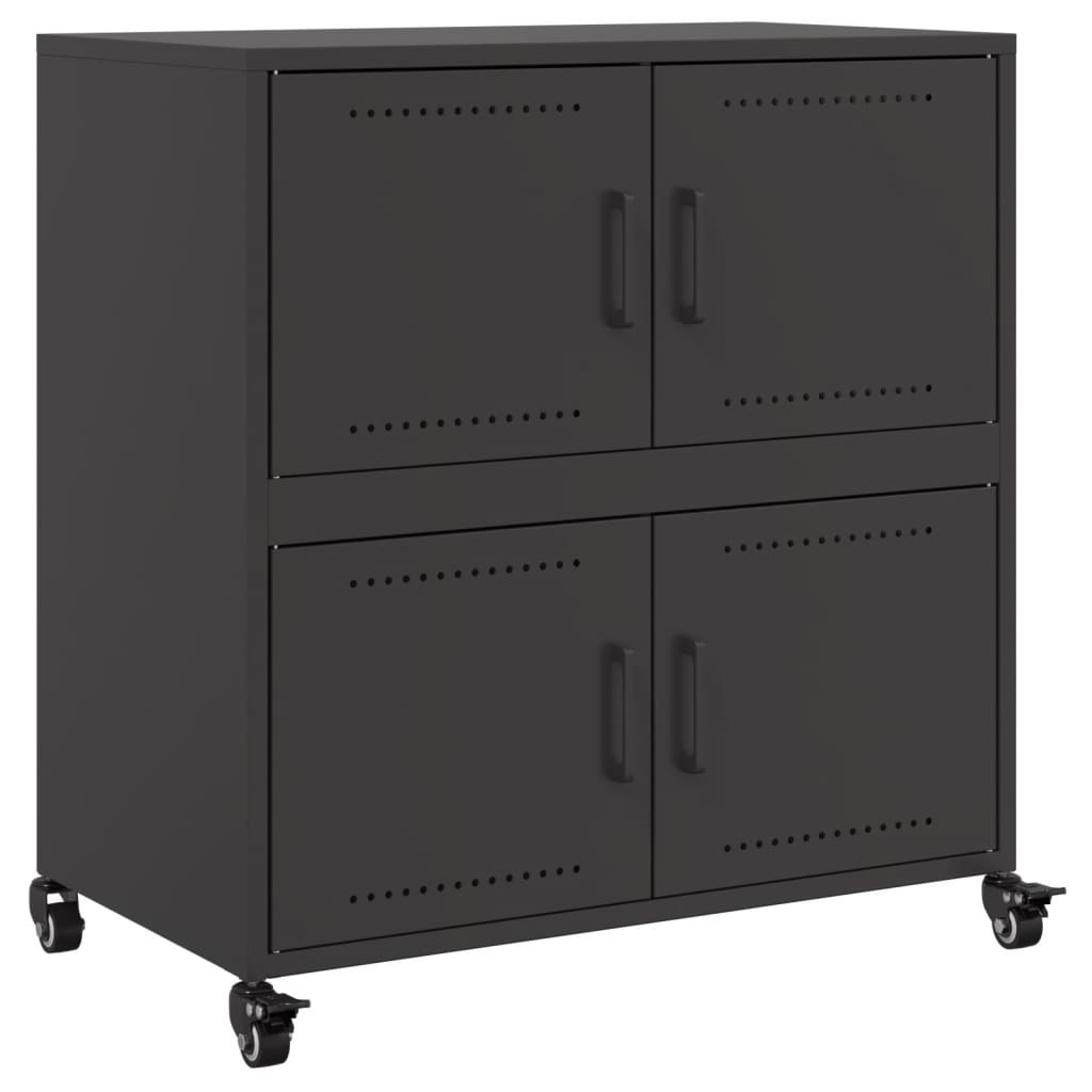 Buffet noir 68x39x72 cm acier - XIOS