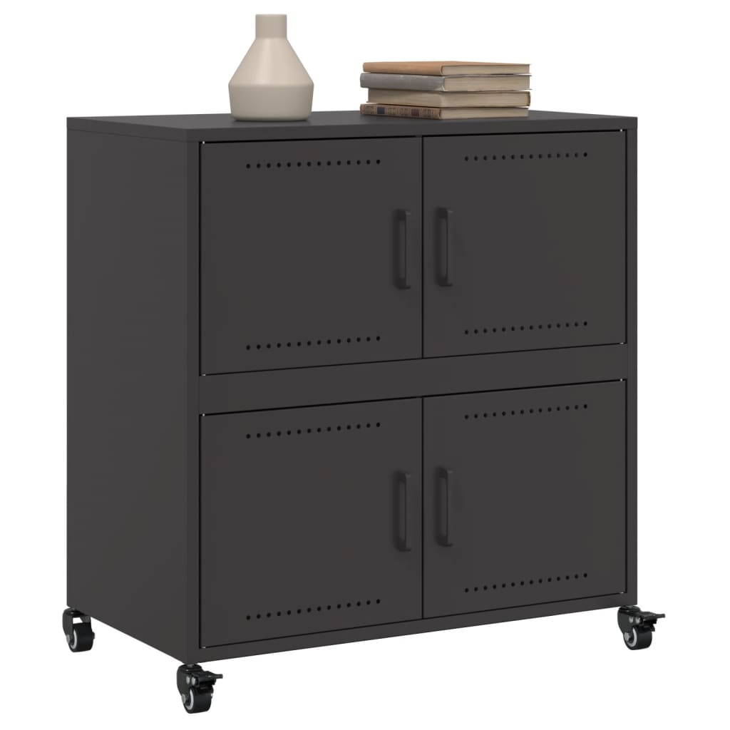 Buffet noir 68x39x72 cm acier - XIOS