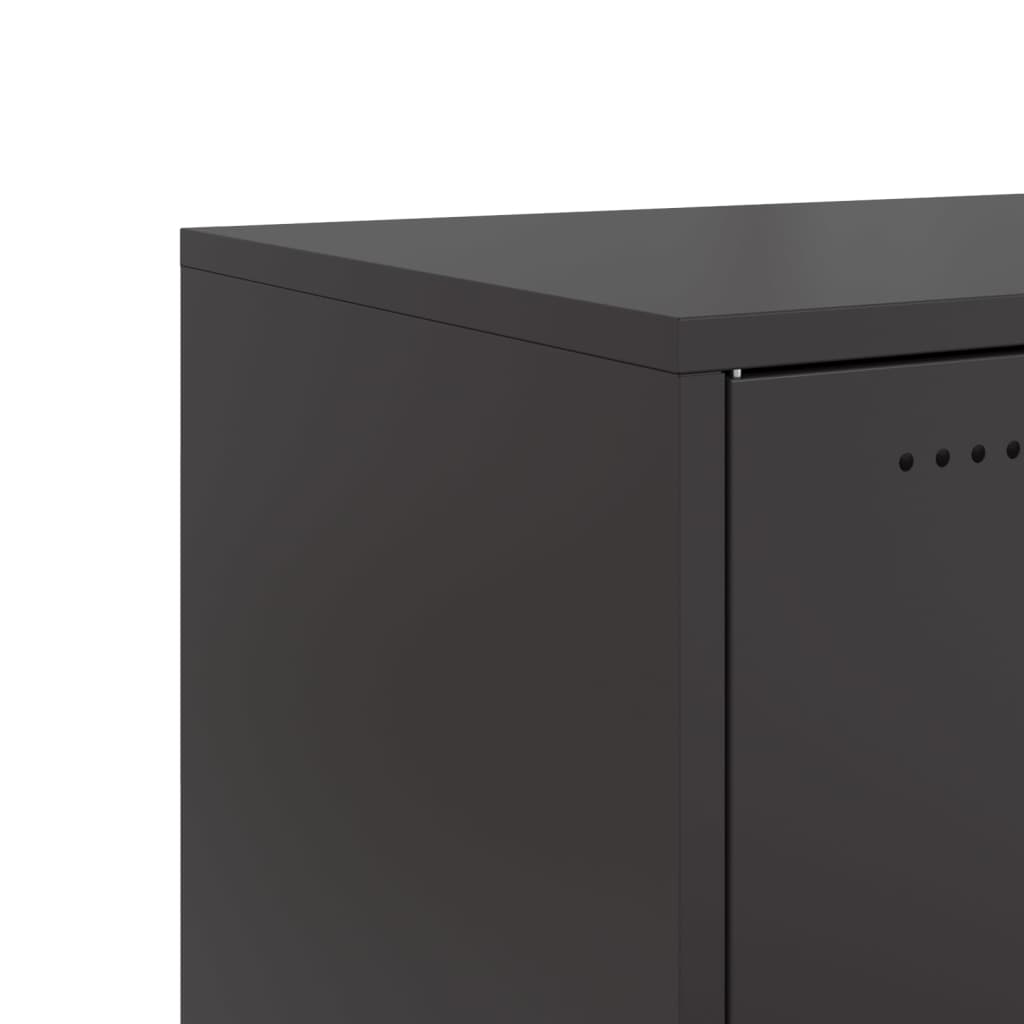 Buffet noir 68x39x72 cm acier - XIOS