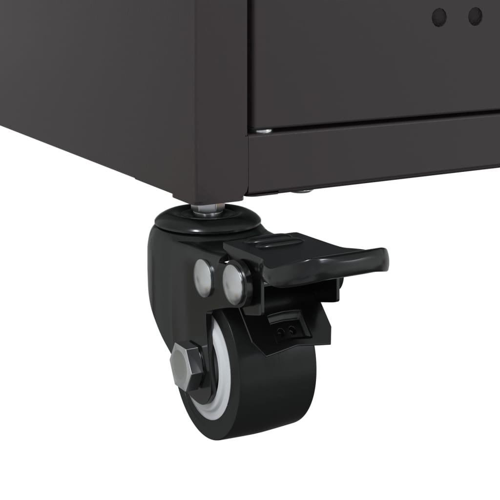 Buffet noir 68x39x72 cm acier - XIOS