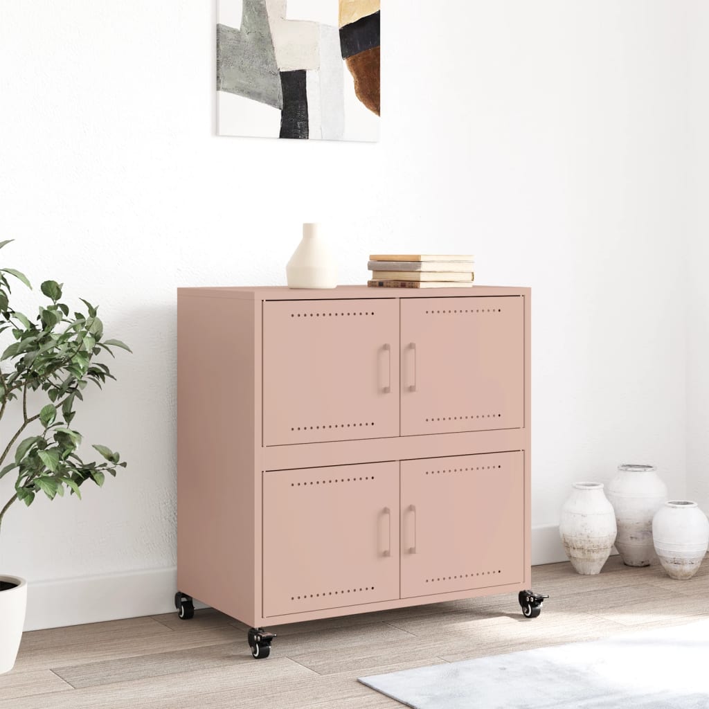 Buffet rose 68x39x72 cm acier - XIOS