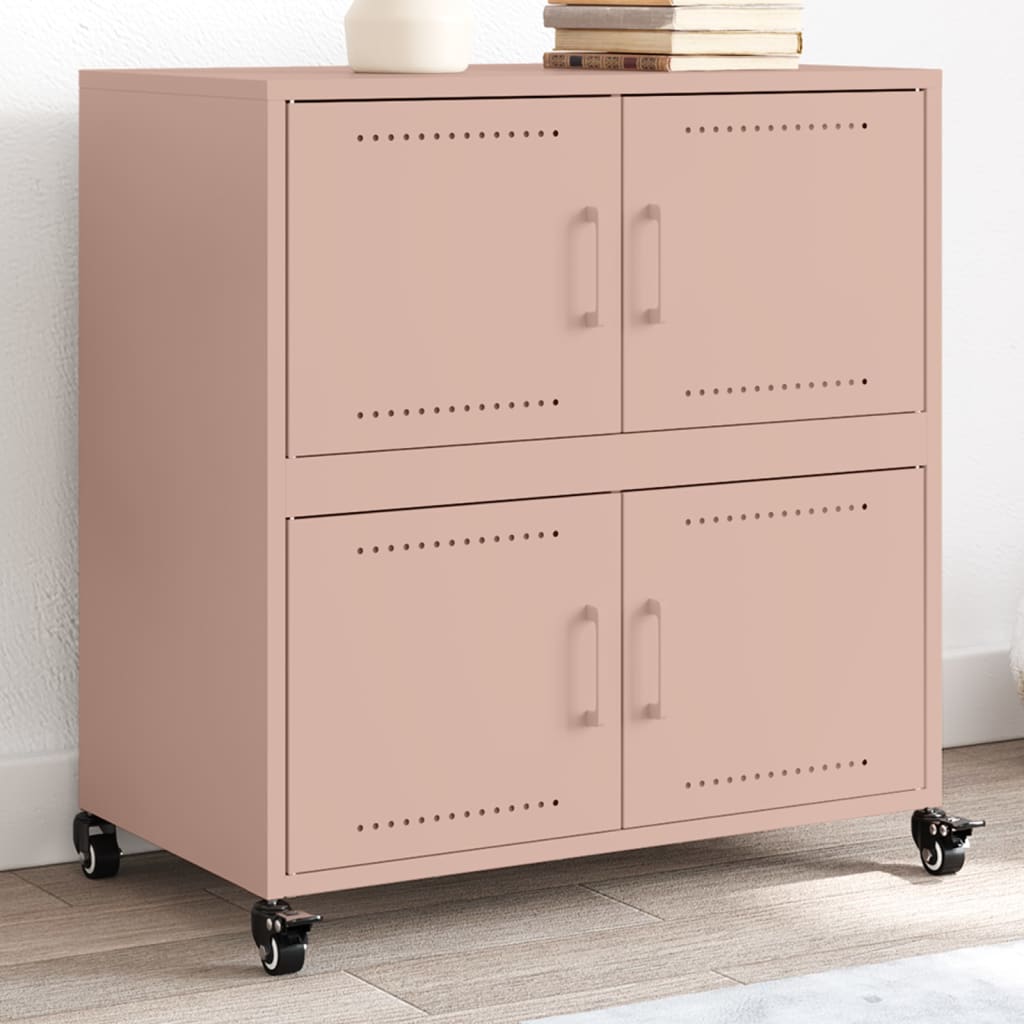 Buffet rose 68x39x72 cm acier - XIOS