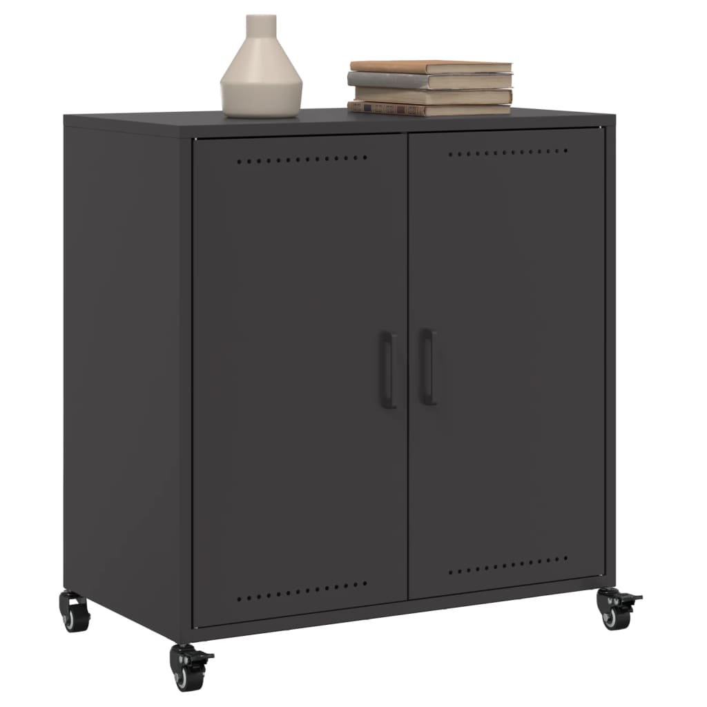 Buffet noir 68x39x72 cm acier - XIOS