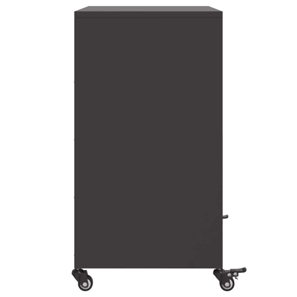 Buffet noir 68x39x72 cm acier - XIOS